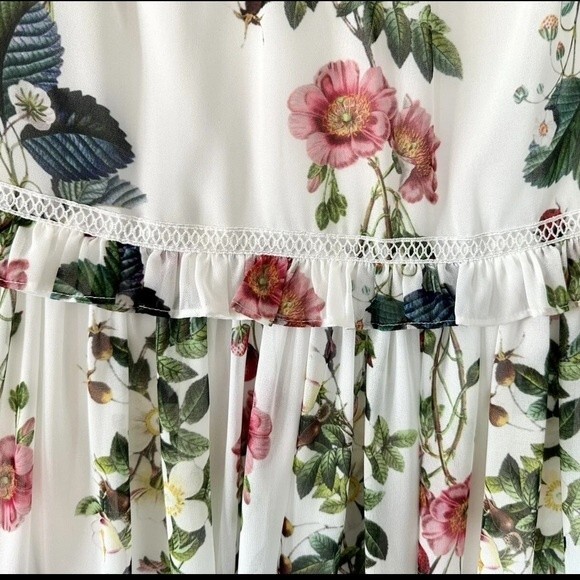 Ted Baker Maryam Ruffle Long Sleeve Dress Sz 0 - Picture 9 of 12